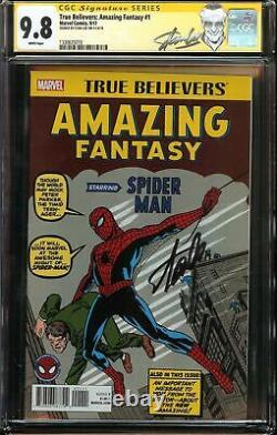 Fantasme Incroyable #15 Vrai Croyants Cgc 9.8 Ss Stan Lee Premier Spider-man Marvel