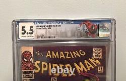 Fantastique Spider-man #39 Cgc 5.5 Les Deux Araignées Personnalisées Non Masquées Étiquette Nyc