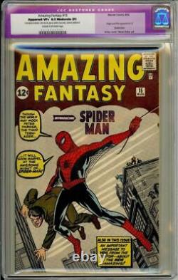Fantasy Incroyable 15 Cgc 8,5 Vf+ High Grade Stan Lee Spider-man Origine 1962