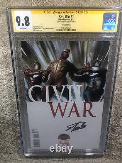 Guerre Civile 1 Cgc Ss 9.8 Stan Lee Variant Ed Avengers Guerre 9/15