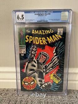 INCROYABLE SPIDER-MAN #58 3/68 CGC 6.5 Spiderman STAN LEE