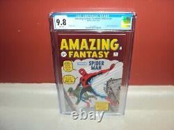 Incroyable Fantaisie Spider-man #15 Cgc 9.8 Stan Lee & Kirby Pas De Code-barres Fac-similé 10
