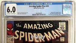 Incroyable Spider-Man #28 Cgc 6.0 1965 Marvel 1ère apparition de Molten Man par Stan Lee et Steve Ditko