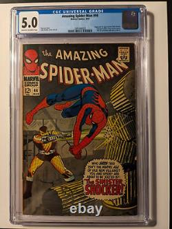Incroyable Spider-Man #46 CGC 5.0 Origine & 1ère apparition. Le Shocker Marvel Mars 1967