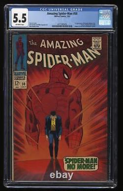 Incroyable Spider-Man #50 CGC FN- 5.5 Couleur hors blanc Première apparition de Kingpin ! Stan Lee