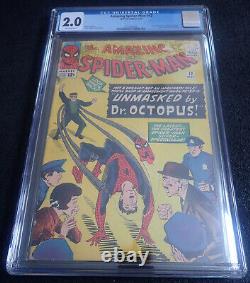 Incroyable Spider-man #12? Cgc 2.0 Ow? 3e Docteur Octopus 1964 Stan Lee