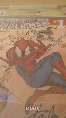 Incroyable Spider-man #1 Cgc 9,6 Ss Stan Leesign & Sketch Jones Lugo Goblin
