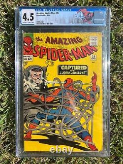 Incroyable Spider-man #25? Cgc 4.5? 1ère Application Cameo De Mary Jane Watson! 1965