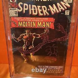 Incroyable Spider-man #28 Cgc 3.0 Origine 1ère Molten Man Stan Lee Steve Ditko
