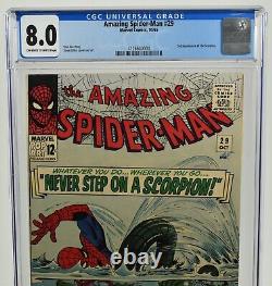 Incroyable Spider-man #29 (1965) Cgc 8.0 2e Apparence Scorpion Stan Lee Marvel