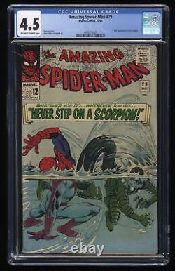 Incroyable Spider-man #29 Cgc Vg+ 4.5 2nd Apparence Scorpion! C'est Stan Lee! Merveilleux