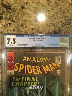Incroyable Spider-man 33 Cgc 7.5 (1966) Key Stan Lee Steve Ditko Classic! Magnifique