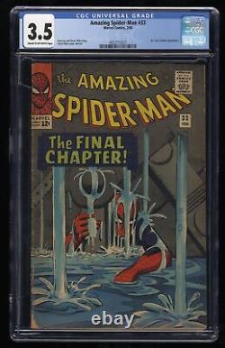 Incroyable Spider-man #33 Cgc Vg- 3.5 Classic Cover Stan Lee Ditko! Marvel 1966