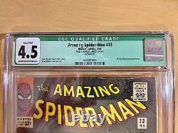 Incroyable Spider-man #33 (cgc Qualifié 4.5) Steve Ditko Iconic Cover