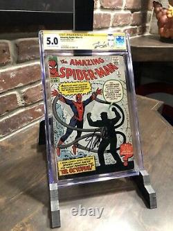 Incroyable Spider-man #3 Cgc Ss 1ère Apparition Du Docteur Octopus! Stan Lee A Signé