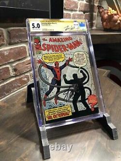 Incroyable Spider-man #3 Cgc Ss 1ère Apparition Du Docteur Octopus! Stan Lee A Signé