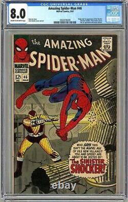 Incroyable Spider-man #46 Cgc 8.0 1st Shocker! La Crème Aux Pages Off-white! 1967
