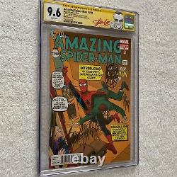 Incroyable Spider-man 700 Ditko Fantasy 15 Cgc 9,6 Ss Stan Lee Bday Croquis Signé