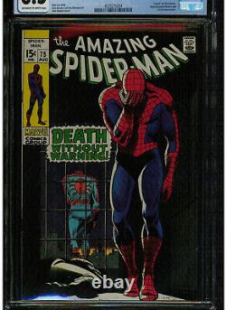 Incroyable Spider-man #75 Cgc 8.5 1969 Mort de Silvermane Stan Lee Apparition de Lézard Owtw