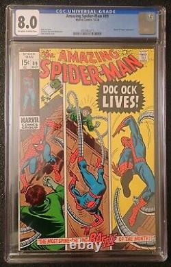 Incroyable Spider-man #89? Cgc 8.0 Vf Owithwh? Docteur Octopus 1964 Stan Lee