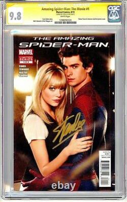 Incroyable Spider-man Le Film #1 Cgc Ss 9,8 Stan Lee Variante Photo Cover Or