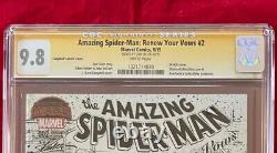 Incroyable Spider-man Renouvelez Vos Vows #2 Sketch Cgc Ss 9.8 Signé Par Stan Lee