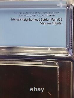 L'incroyable Spider-Man #1 Couverture du jeu CGC 9.8 Hommage à Stan Lee Quartier sympathique