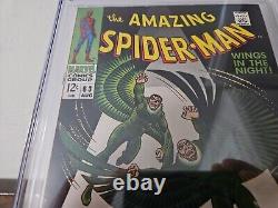 L'incroyable Spider-Man #63 CGC 8.0 Ailes dans la nuit Partie 1. Stan Lee, Romita