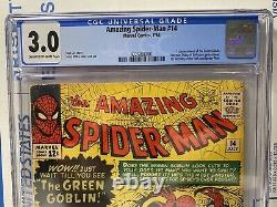 L'incroyable Spider-Man n°14 (1964) CGC 3.0 1er Bouffon Vert (Norman Osborn)