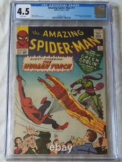 L'incroyable Spider-man 17 Cgc 4.5 Marvel Comics Oct. 1964 2e App, Green Goblin