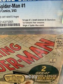 L'incroyable Spider-man #1 Mars 1963 Marvel 3/63 Origine Fantastique Quatre Ccg 1.8