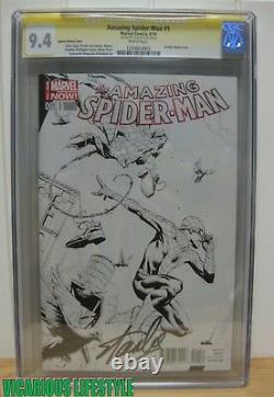 L'incroyable Spider-man 1 Marvel 2014 Cgc 9.4 1200 Opena Variant Stan Lee Signé