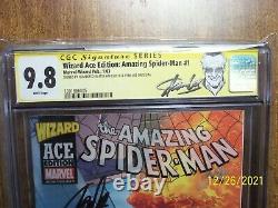 L'incroyable Spider-man #1 Wizard Ace Edition Cgc Ss 9.8 Stan Lee Humberto Ramos
