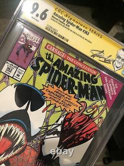L'incroyable Spider-man #363 Cgc 9.6 Signé Par Stan Lee / David Michelinie -venom