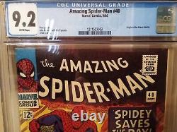 L'incroyable Spider-man #40 Cgc 9.2 Origine du Bouffon Vert Histoire de Stan Lee Art de Romita