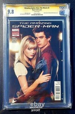 L'incroyable Spiderman Le Film #1 Andrew Garfield & Emma Stone Signé Stan Lee