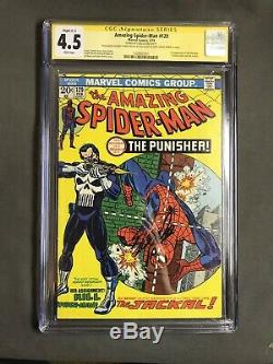 Le Spider-man # 129 Incroyable (février 1974 Marvel) Cgc 4.5 Ss Stan Lee 1er Punisher