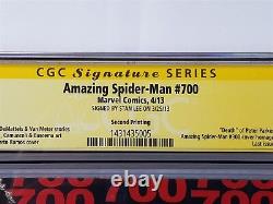 Le Spiderman Amazing #700 Hommage Cgc 9.0 Ss Stan Lee Marvel Comics