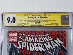 Le Spiderman Amazing #700 Hommage Cgc 9.0 Ss X7 Mcfarlane Stan Lee & More