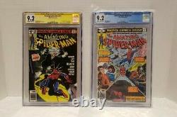 Lot Cgc 9.2 Amazing Spider-man 195 194 Ss Signé Par Stan Lee 1er & 2ème Black Cat