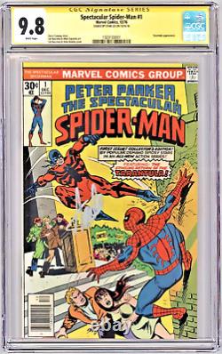 Marvel 1976 Spectaculaire Spider-man 1? Cgc Ss 9.8 Wp? Signé Stan Lee