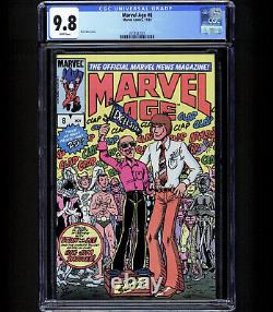 Marvel Age #8 Cgc 9.8 Stan Lee Excelsior Couverture Marvel Comics 1983 Nm Mt