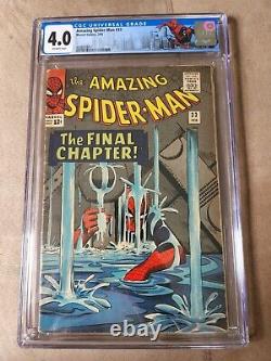 Marvel Amazing Spider-man 33 Cgc 4.0 Stan Lee Steve Ditko 1966 Label Personnalisé