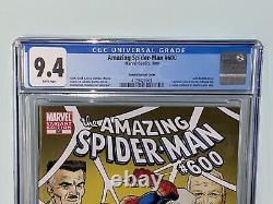 Marvel Amazing Spider-man #600 Cgc 9.4 Pages Blanches Romita Variante Couverture