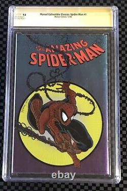 Marvel Collectible Classics Spider-man #1 Chrome 300 Cgc 9.8 Signé Stan Lee
