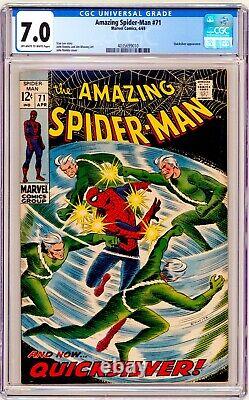 Marvel INCROYABLE SPIDER-MAN (1969) #71 Quickilver App STAN LEE + J ROMITA CGC 7.0