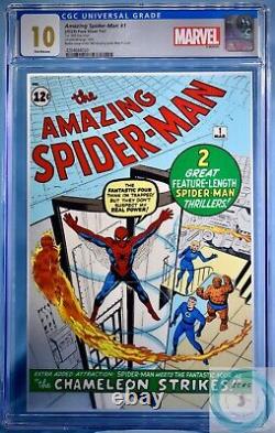 Marvel L'incroyable Spider-Man #1 1oz. 999 Feuille d'argent CGC10 Feuille Cert# Varie