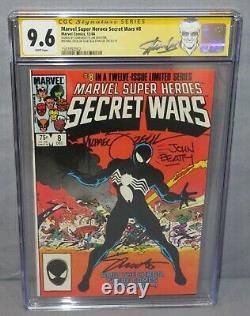 Marvel Super Heroes Secret Wars #8 (signé X4 Stan Lee, Jim Shooter) Cgc 9.6