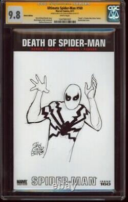 Mort De Spider-man Cgc Ss 9.8 Bd Sketch Stan Goldberg Co-créateur Spiderman