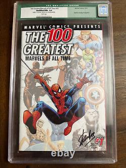 Noté CGC 9.6 NM+ signé par Stan Lee : Les 100 plus grands Marvels de tous les temps #10, Blanc.